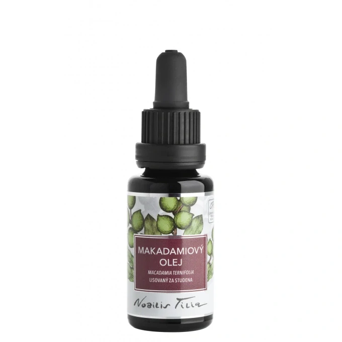 Makadamiový olej 20 ml Nobilis Tilia, fialové sklo