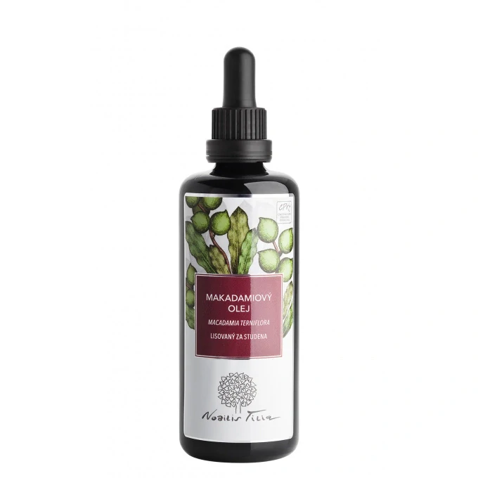 Makadamiový olej 100 ml Nobilis Tilia, fialové sklo
