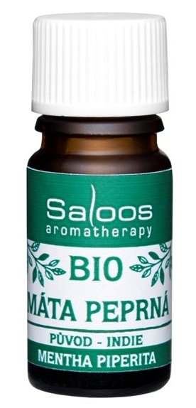 Éterický olej MÁTA PEPRNÁ BIO 5 ml, Saloos