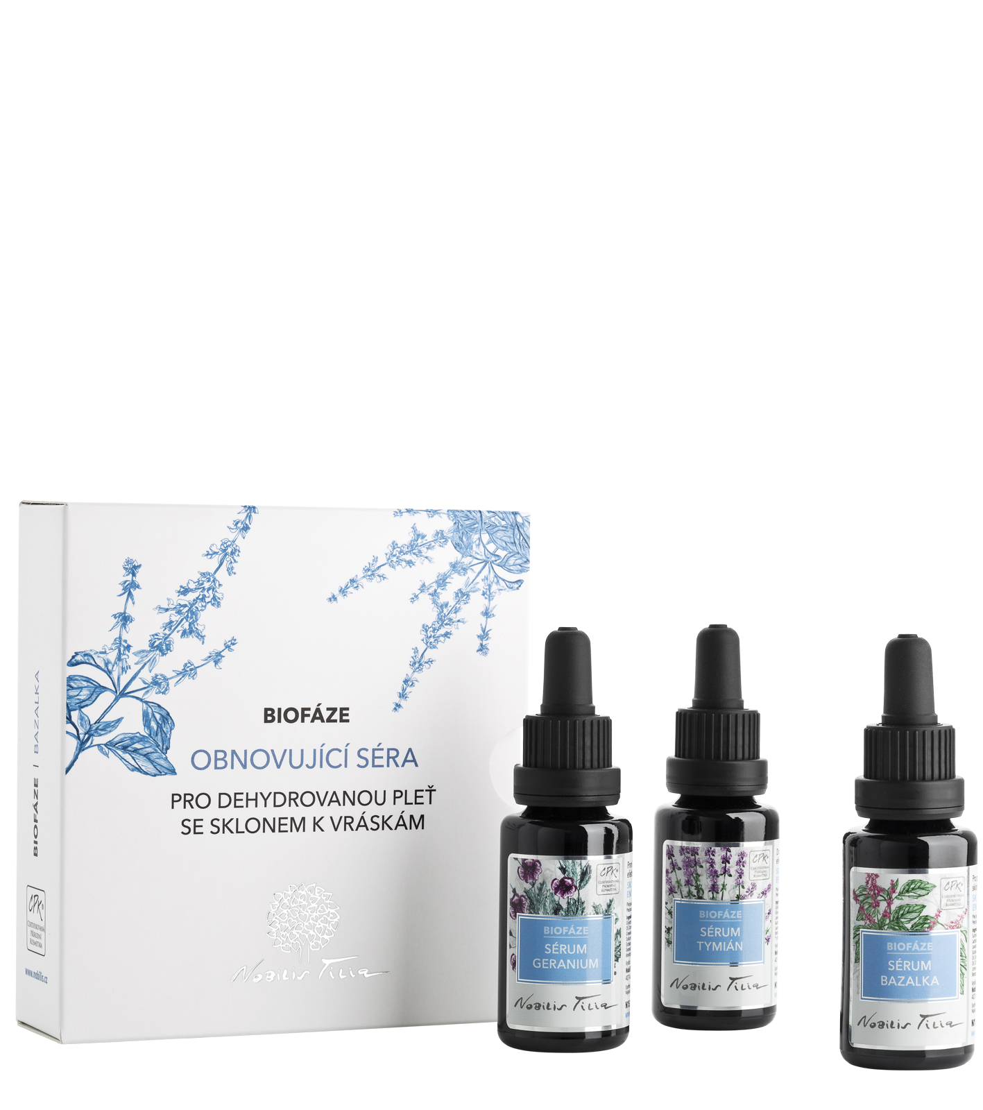Biofáze Obnovující séra Bazalka, 3x20 ml, Nobilis Tilia